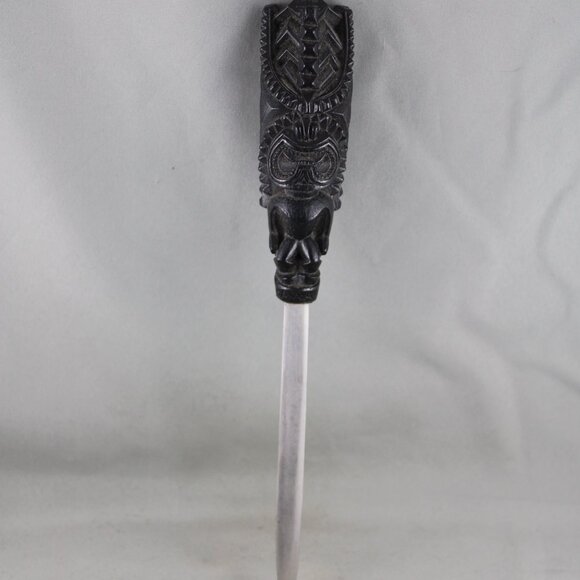 Vintage Tiki Letter Opener - Lono Top by Coco Joes - Made with Lava - Picture 4 of 5